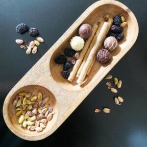 WOOD DIVIDED SERVING BOARD